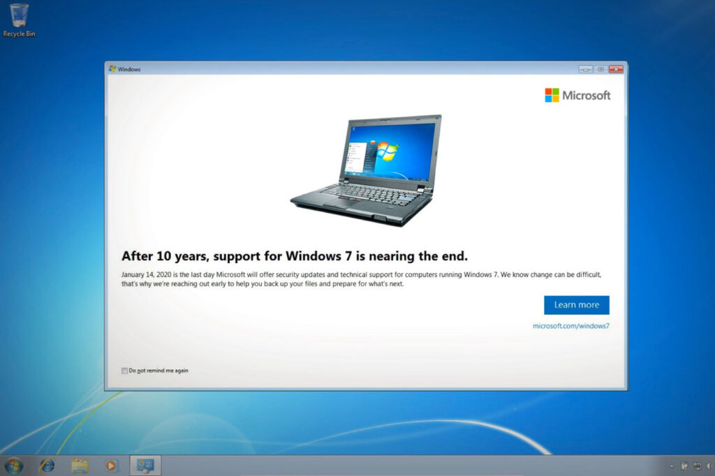A casi medio año para que finalice el soporte de Windows 7