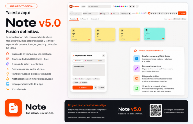 Llega Note 5.0 a Nevekley
